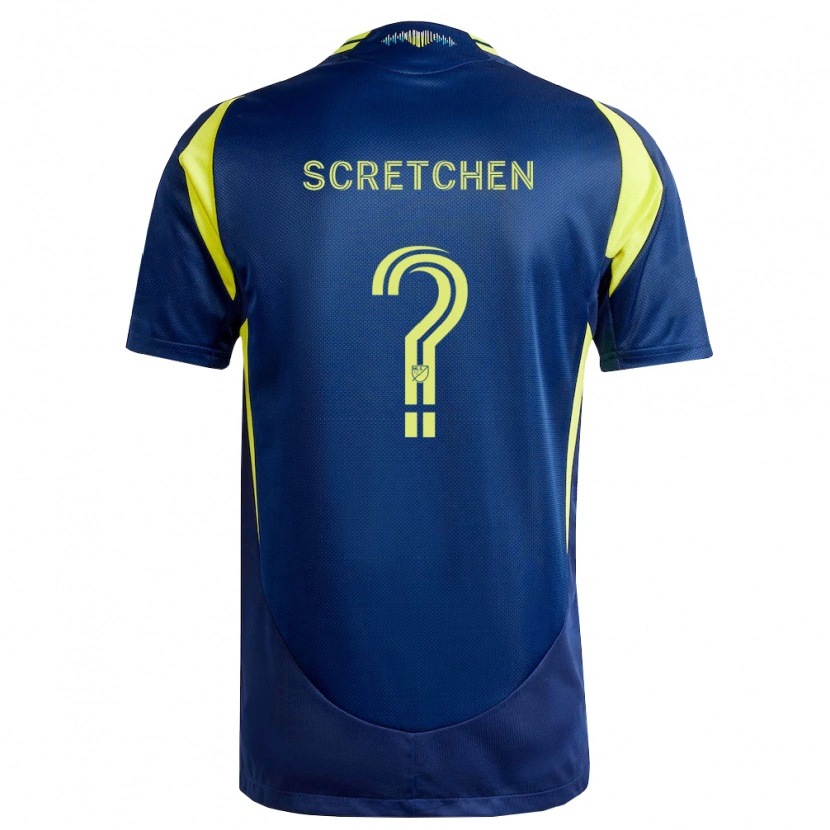 Danxen Niño Camiseta Cannon Scretchen #0 Amarillo Azul Marino 2ª Equipación 2026/27 La Camisa