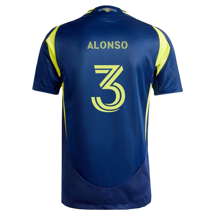 Danxen Niño Camiseta Gabriel Alonso #3 Amarillo Azul Marino 2ª Equipación 2026/27 La Camisa