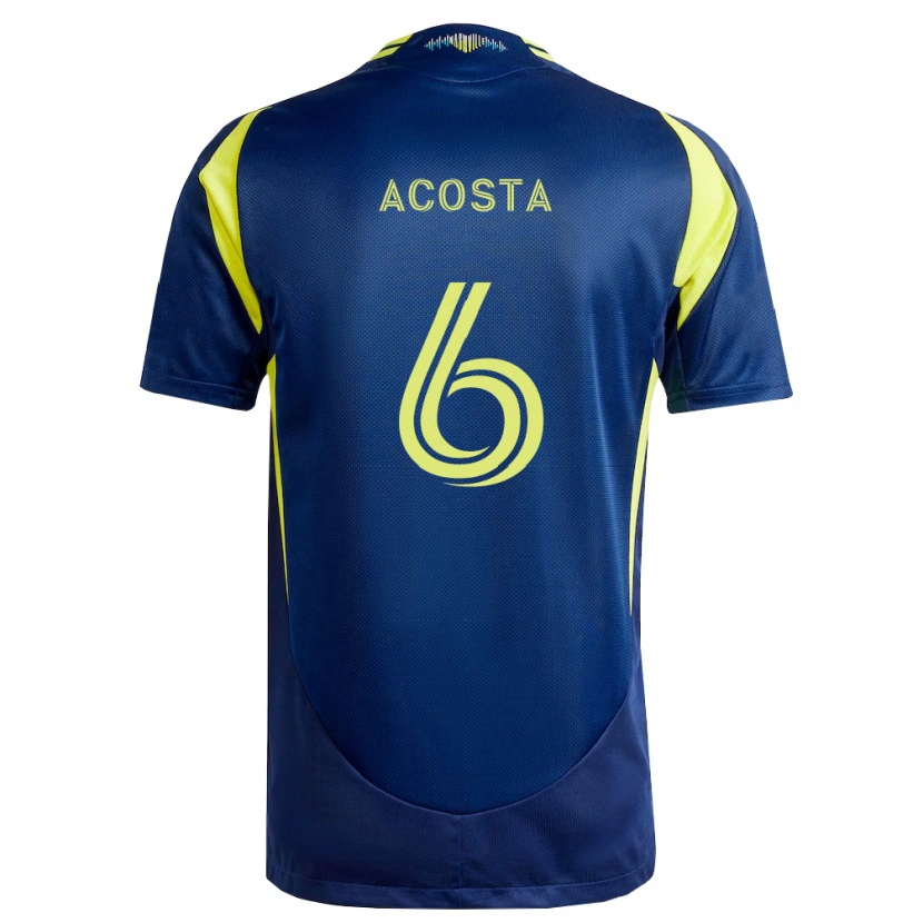 Danxen Niño Camiseta Bryan Acosta #6 Amarillo Azul Marino 2ª Equipación 2026/27 La Camisa