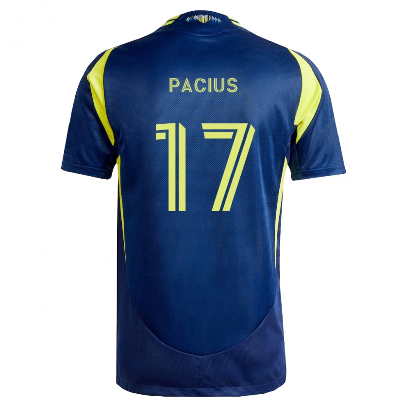 Danxen Niño Camiseta Woobens Pacius #17 Amarillo Azul Marino 2ª Equipación 2026/27 La Camisa