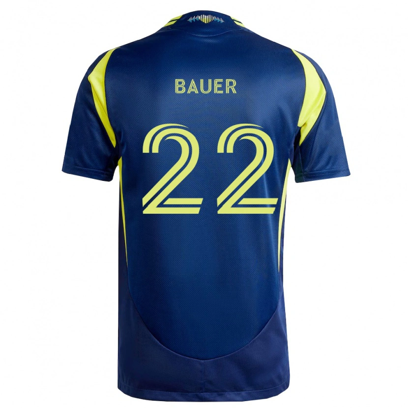 Danxen Niño Camiseta Josh Bauer #22 Amarillo Azul Marino 2ª Equipación 2026/27 La Camisa