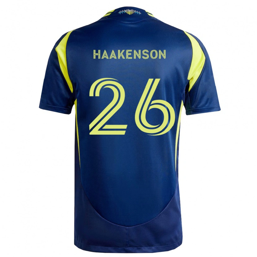 Danxen Niño Camiseta Luke Haakenson #26 Amarillo Azul Marino 2ª Equipación 2026/27 La Camisa