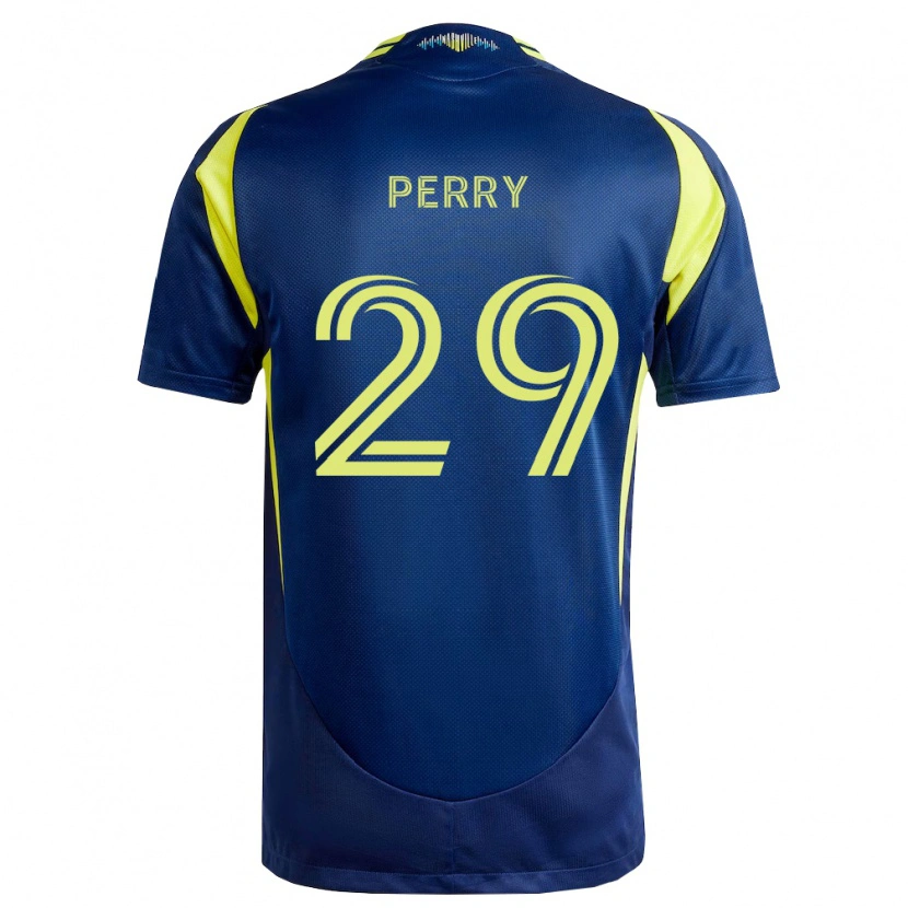 Danxen Niño Camiseta Nebiyou Perry #29 Amarillo Azul Marino 2ª Equipación 2026/27 La Camisa