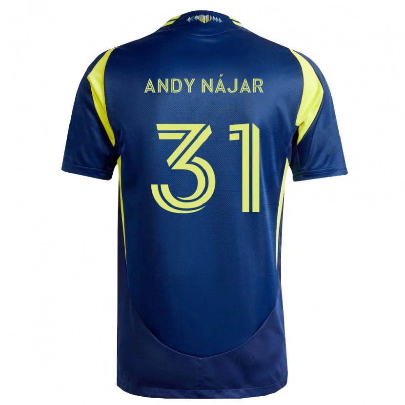 Danxen Niño Camiseta Andy Nájar #31 Amarillo Azul Marino 2ª Equipación 2026/27 La Camisa