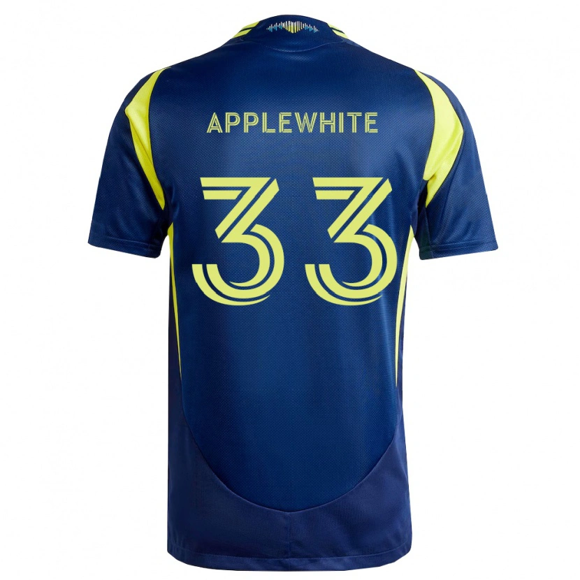 Danxen Niño Camiseta Christopher Applewhite #33 Amarillo Azul Marino 2ª Equipación 2026/27 La Camisa