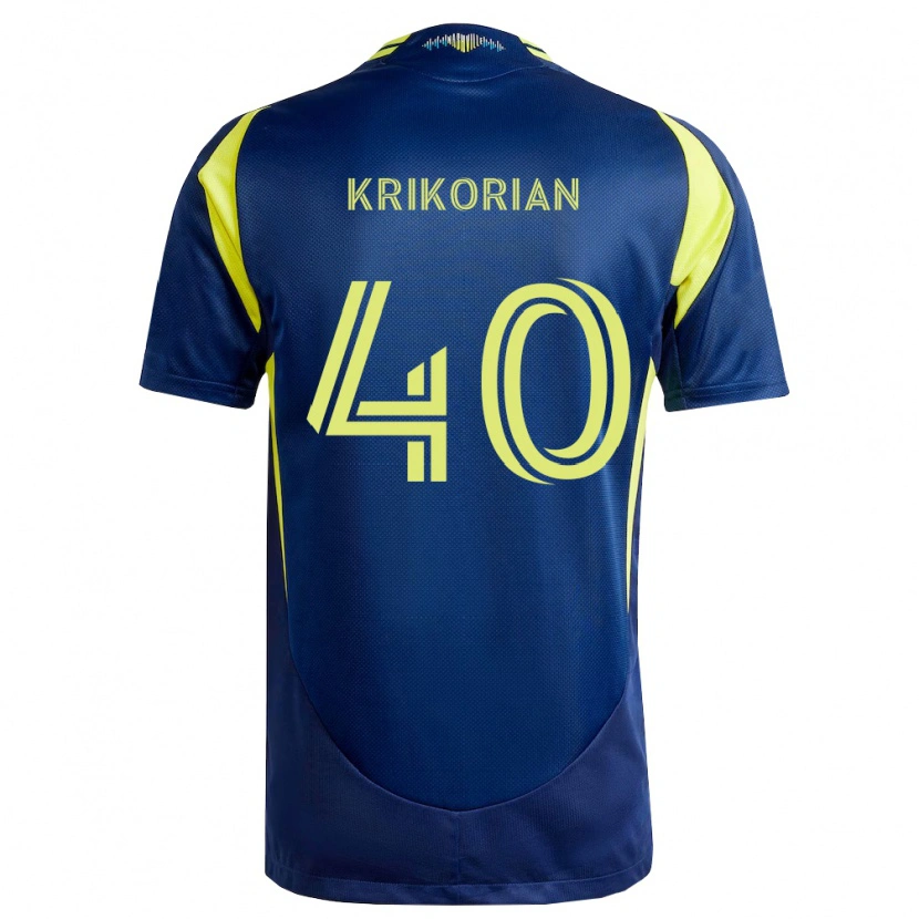 Danxen Niño Camiseta Andre Krikorian #40 Amarillo Azul Marino 2ª Equipación 2026/27 La Camisa