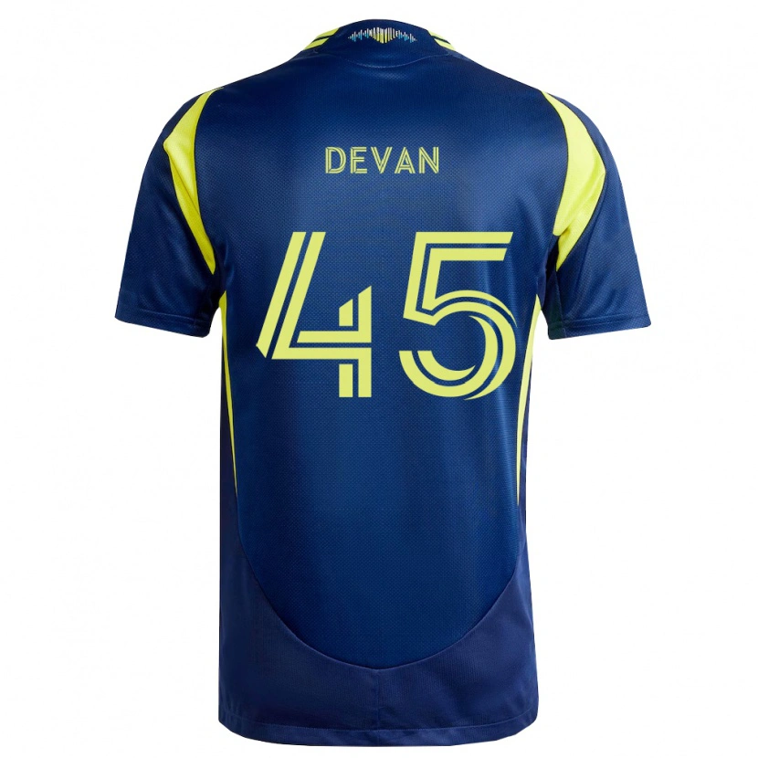 Danxen Niño Camiseta Liam Devan #45 Amarillo Azul Marino 2ª Equipación 2026/27 La Camisa