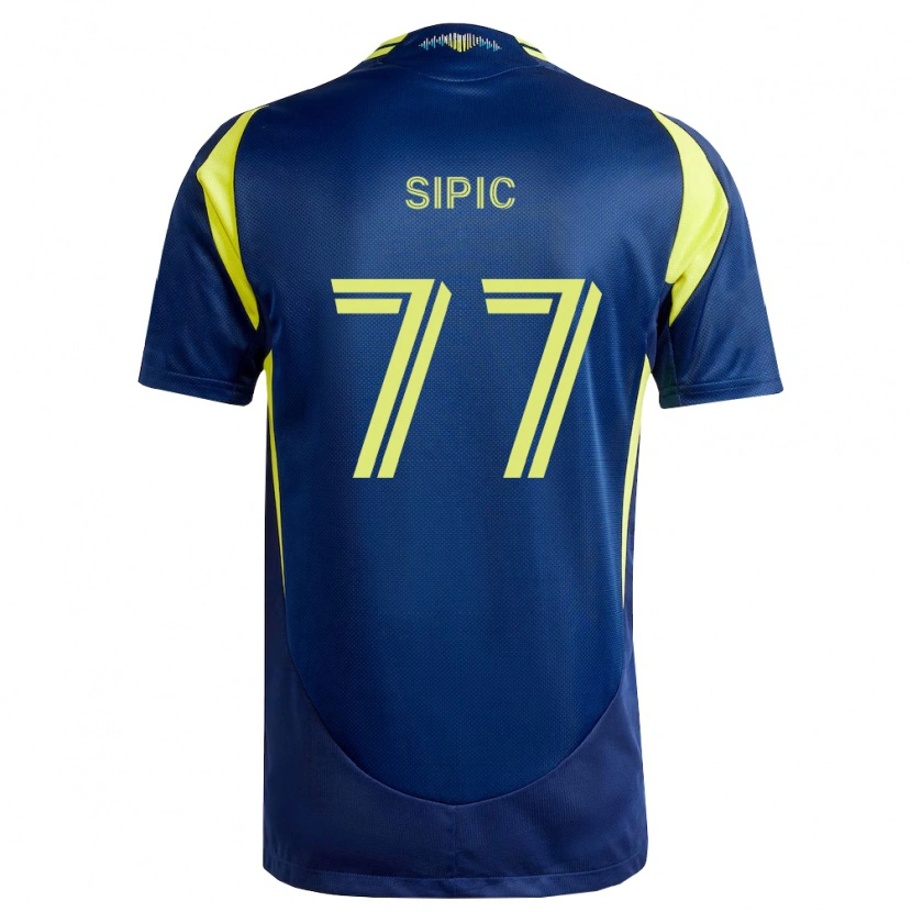Danxen Niño Camiseta Adem Sipić #77 Amarillo Azul Marino 2ª Equipación 2026/27 La Camisa