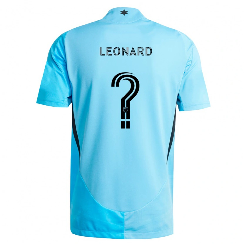 Danxen Niño Camiseta Tyler Leonard #0 Azul Claro Negro 2ª Equipación 2026/27 La Camisa
