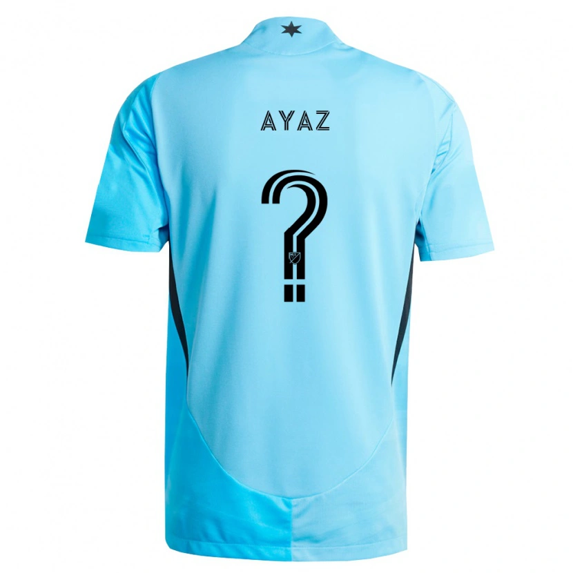 Danxen Niño Camiseta Luke Ayaz #0 Azul Claro Negro 2ª Equipación 2026/27 La Camisa