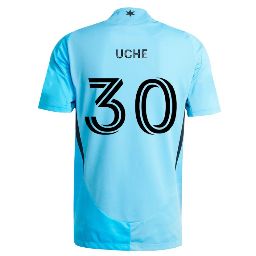 Danxen Niño Camiseta Cc Uche #30 Azul Claro Negro 2ª Equipación 2026/27 La Camisa