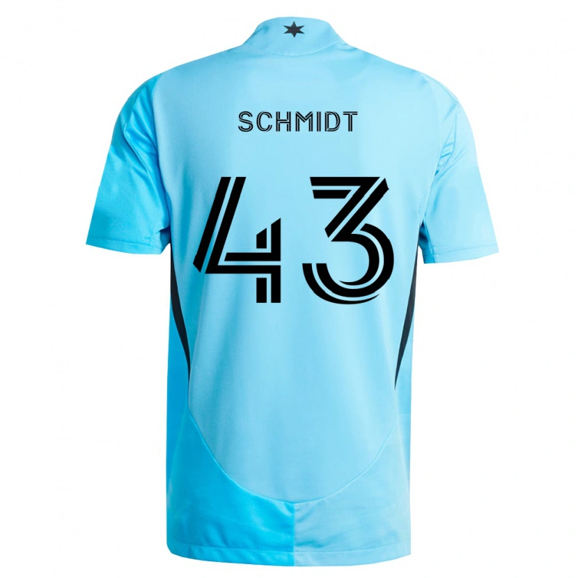 Danxen Niño Camiseta William Schmidt #43 Azul Claro Negro 2ª Equipación 2026/27 La Camisa