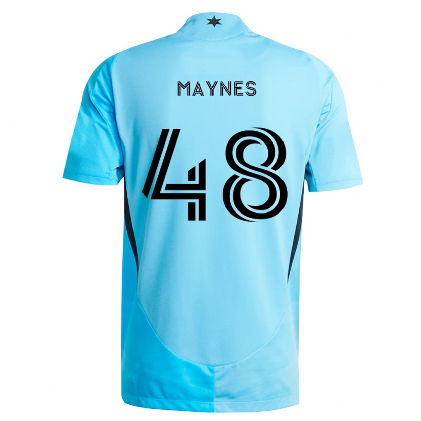 Danxen Niño Camiseta William Maynes #48 Azul Claro Negro 2ª Equipación 2026/27 La Camisa