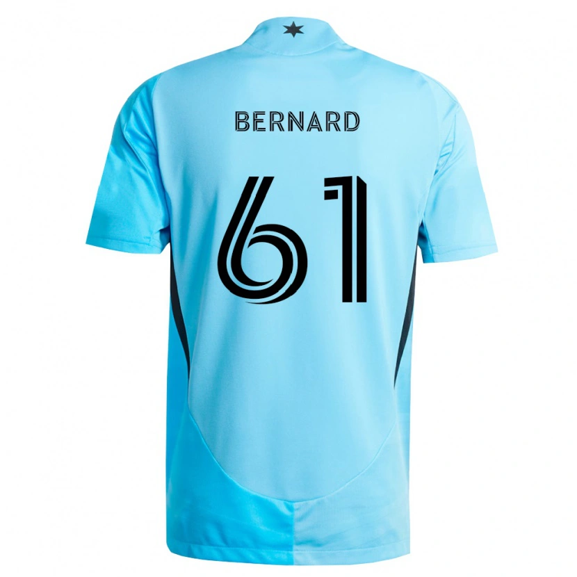 Danxen Niño Camiseta Jadan Bernard #61 Azul Claro Negro 2ª Equipación 2026/27 La Camisa