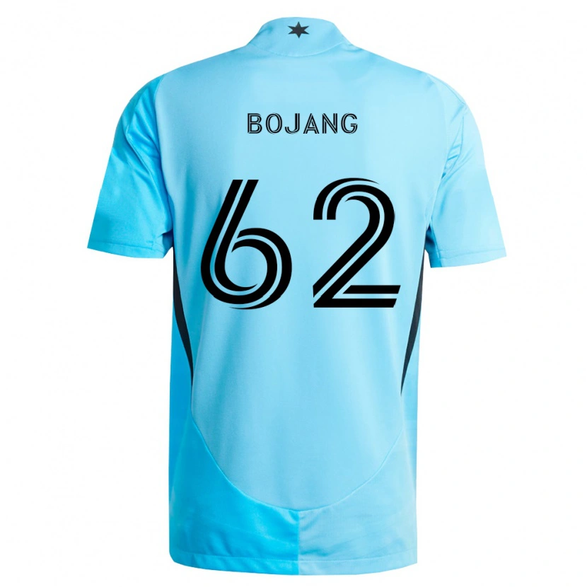 Danxen Niño Camiseta Mohammad Bojang #62 Azul Claro Negro 2ª Equipación 2026/27 La Camisa