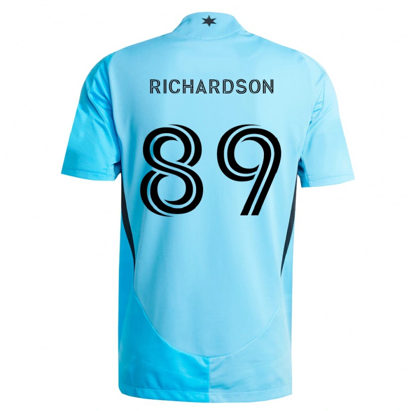 Danxen Niño Camiseta Nick Richardson #89 Azul Claro Negro 2ª Equipación 2026/27 La Camisa