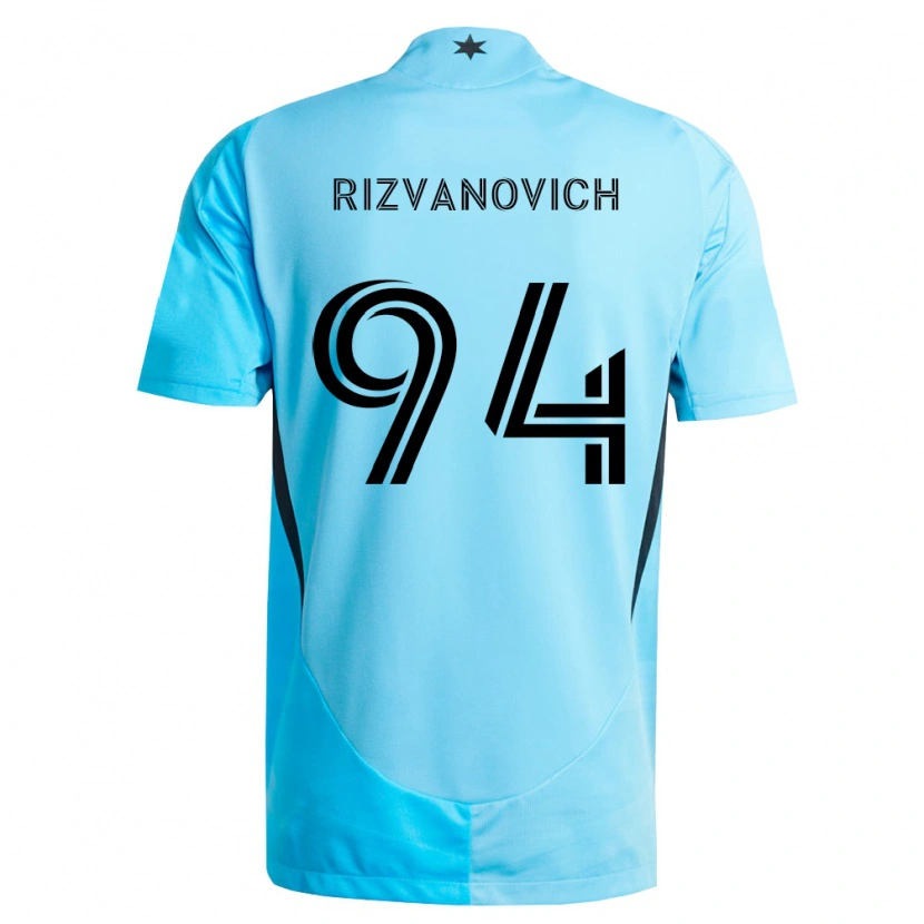 Danxen Niño Camiseta Kayne Rizvanovich #94 Azul Claro Negro 2ª Equipación 2026/27 La Camisa