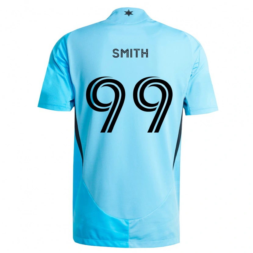 Danxen Niño Camiseta Jordan Adebayo-Smith #99 Azul Claro Negro 2ª Equipación 2026/27 La Camisa
