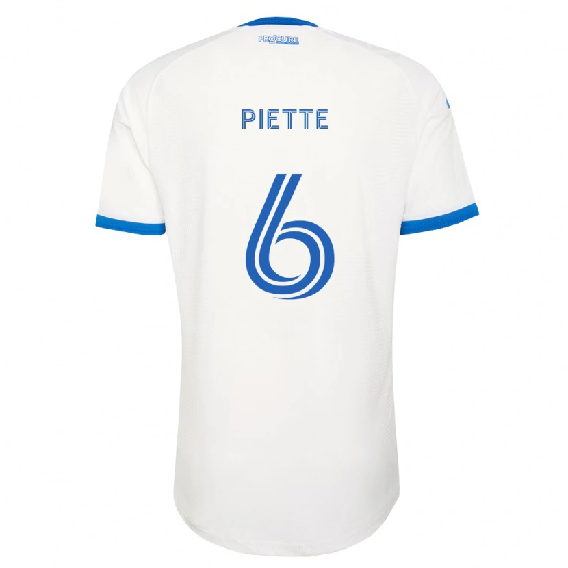 Danxen Niño Camiseta Samuel Piette #6 Azul Cielo Blanco 2ª Equipación 2026/27 La Camisa