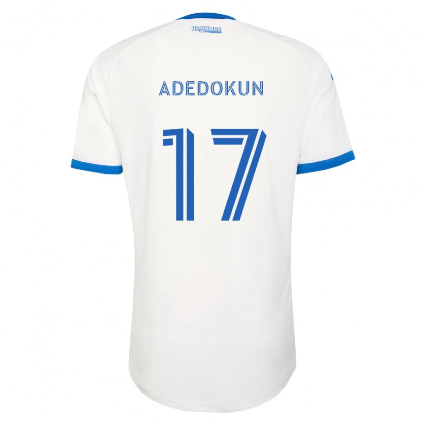 Danxen Niño Camiseta Michael Adedokun #17 Azul Cielo Blanco 2ª Equipación 2026/27 La Camisa