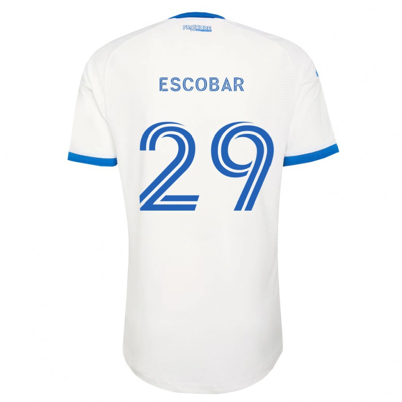 Danxen Niño Camiseta Olger Escobar #29 Azul Cielo Blanco 2ª Equipación 2026/27 La Camisa