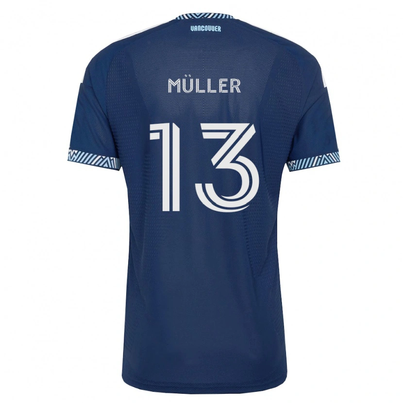 Danxen Niño Camiseta Thomas Müller #13 Azul Profundo Blanco 2ª Equipación 2026/27 La Camisa