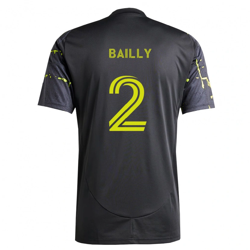 Danxen Niño Camiseta Eric Bailly #2 Amarillo Fluorescente Negro 2ª Equipación 2026/27 La Camisa