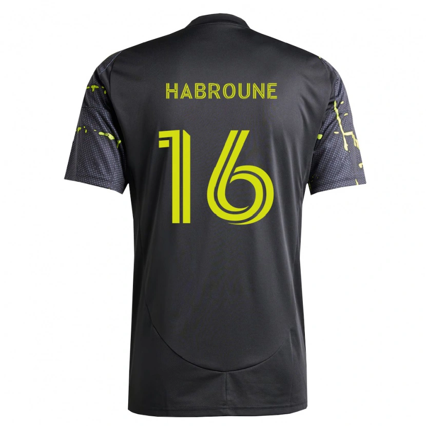 Danxen Niño Camiseta Taha Habroune #16 Amarillo Fluorescente Negro 2ª Equipación 2026/27 La Camisa