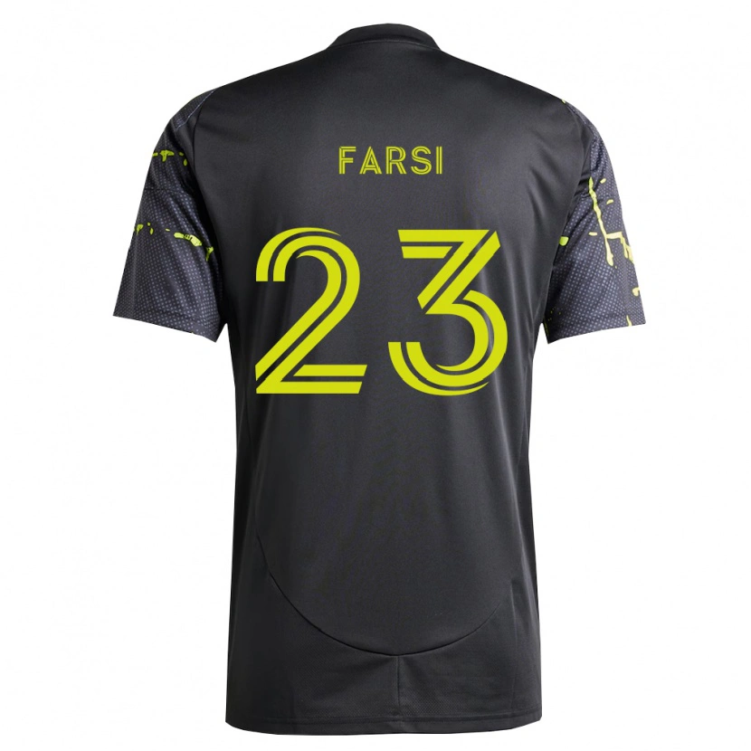 Danxen Niño Camiseta Mohamed Farsi #23 Amarillo Fluorescente Negro 2ª Equipación 2026/27 La Camisa