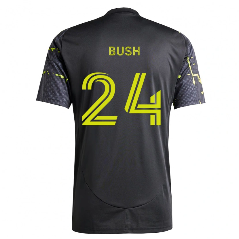 Danxen Niño Camiseta Evan Bush #24 Amarillo Fluorescente Negro 2ª Equipación 2026/27 La Camisa