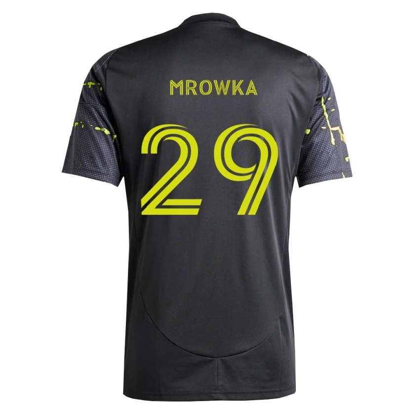 Danxen Niño Camiseta Cole Mrowka #29 Amarillo Fluorescente Negro 2ª Equipación 2026/27 La Camisa