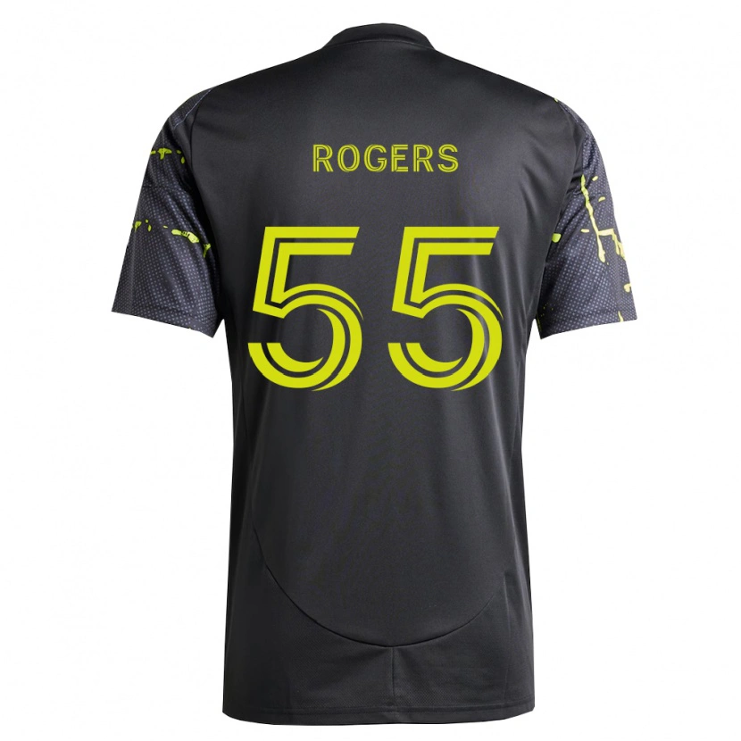 Danxen Niño Camiseta Chris Rogers #55 Amarillo Fluorescente Negro 2ª Equipación 2026/27 La Camisa