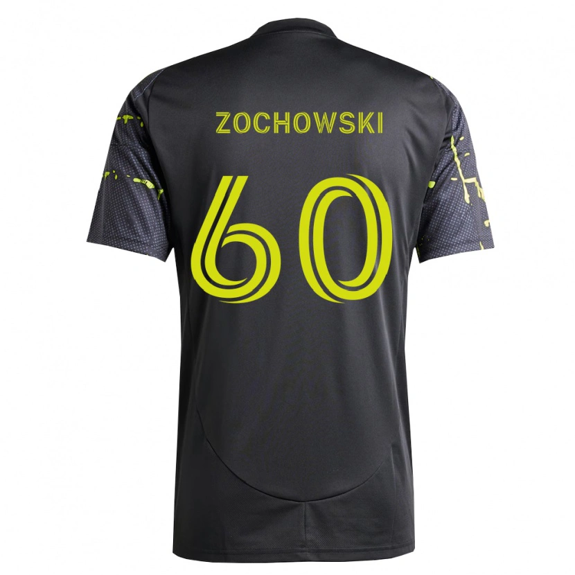 Danxen Niño Camiseta Alex Zochowski #60 Amarillo Fluorescente Negro 2ª Equipación 2026/27 La Camisa
