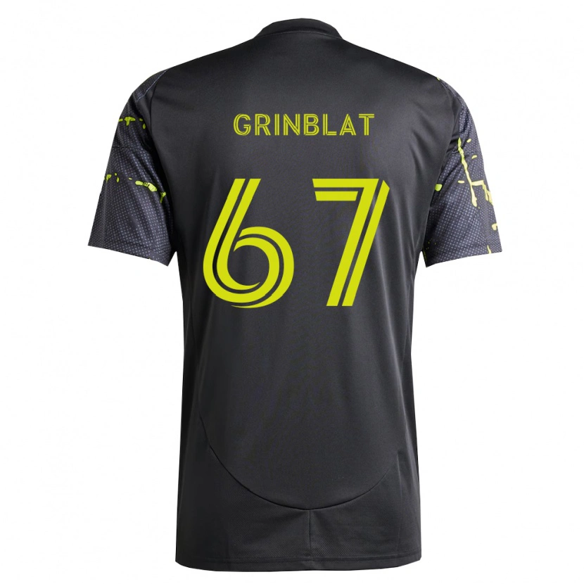 Danxen Niño Camiseta Artem Grinblat #67 Amarillo Fluorescente Negro 2ª Equipación 2026/27 La Camisa