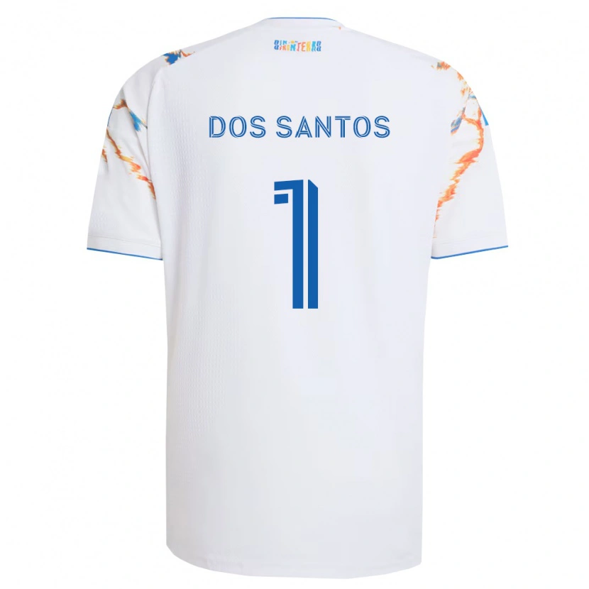Danxen Niño Camiseta Cj Dos Santos #1 Blanco Naranja Azul 2ª Equipación 2026/27 La Camisa