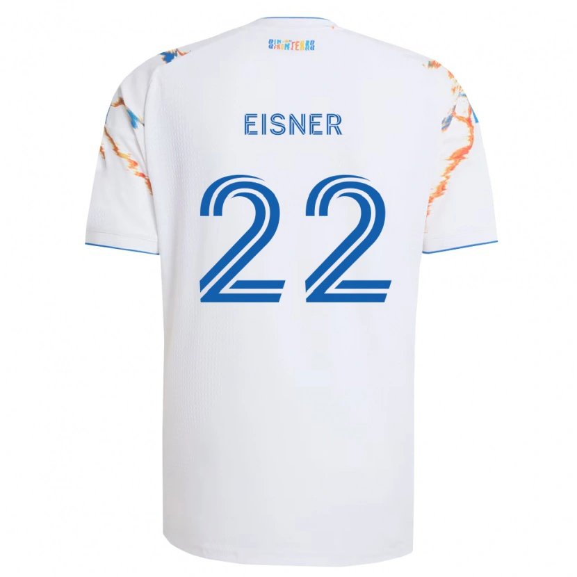 Danxen Niño Camiseta Wilson Eisner #22 Blanco Naranja Azul 2ª Equipación 2026/27 La Camisa