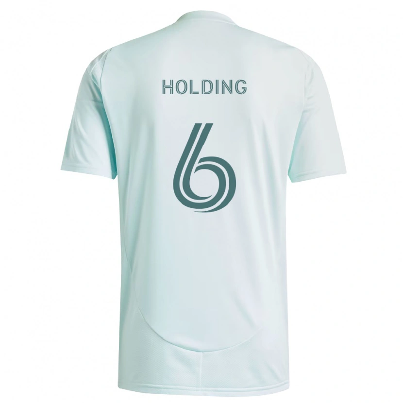 Danxen Niño Camiseta Rob Holding #6 Blanco Verde Claro 2ª Equipación 2026/27 La Camisa