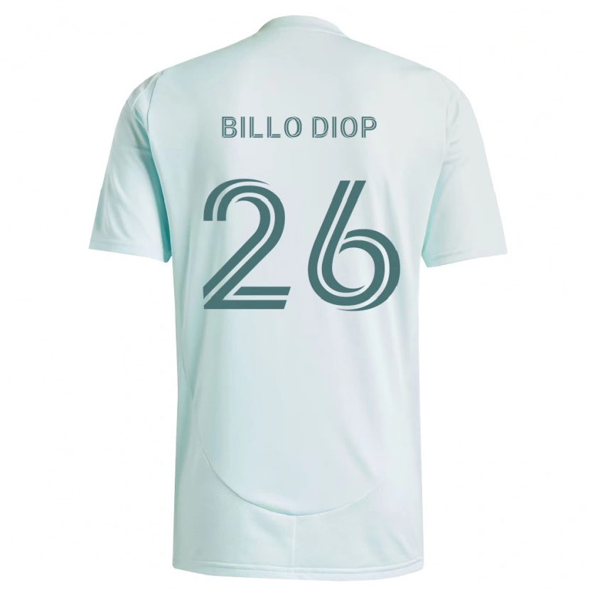 Danxen Niño Camiseta Mamadou Billo Diop #26 Blanco Verde Claro 2ª Equipación 2026/27 La Camisa