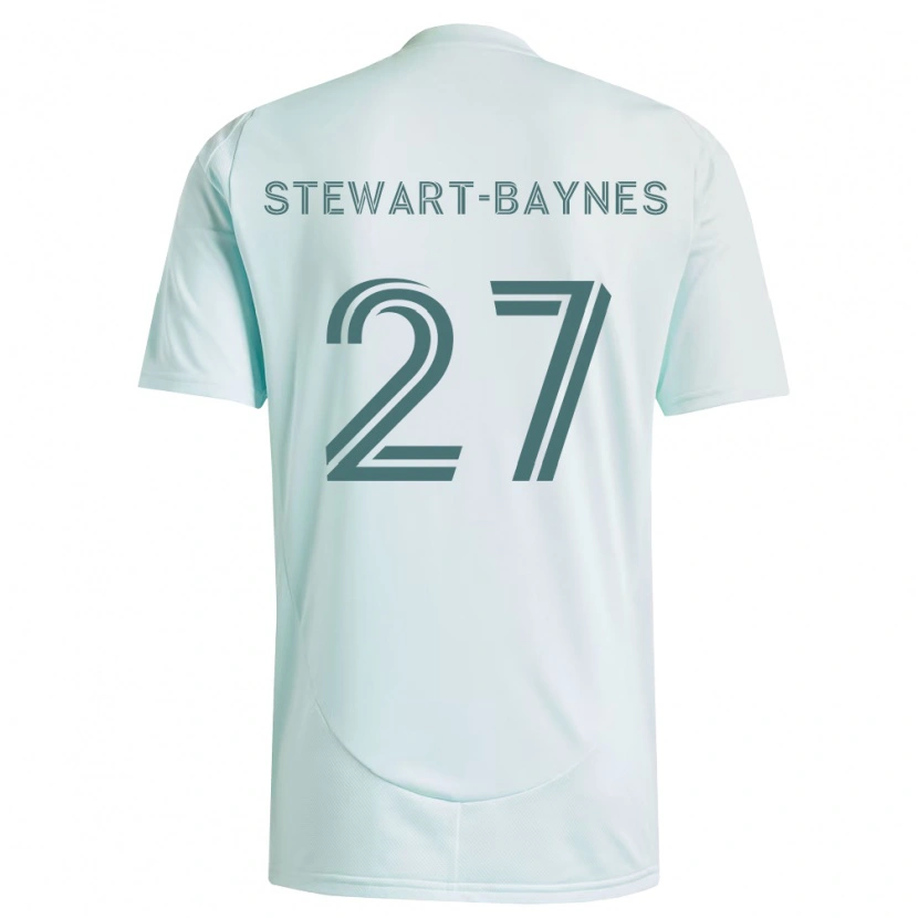 Danxen Niño Camiseta Kimani Stewart-Baynes #27 Blanco Verde Claro 2ª Equipación 2026/27 La Camisa