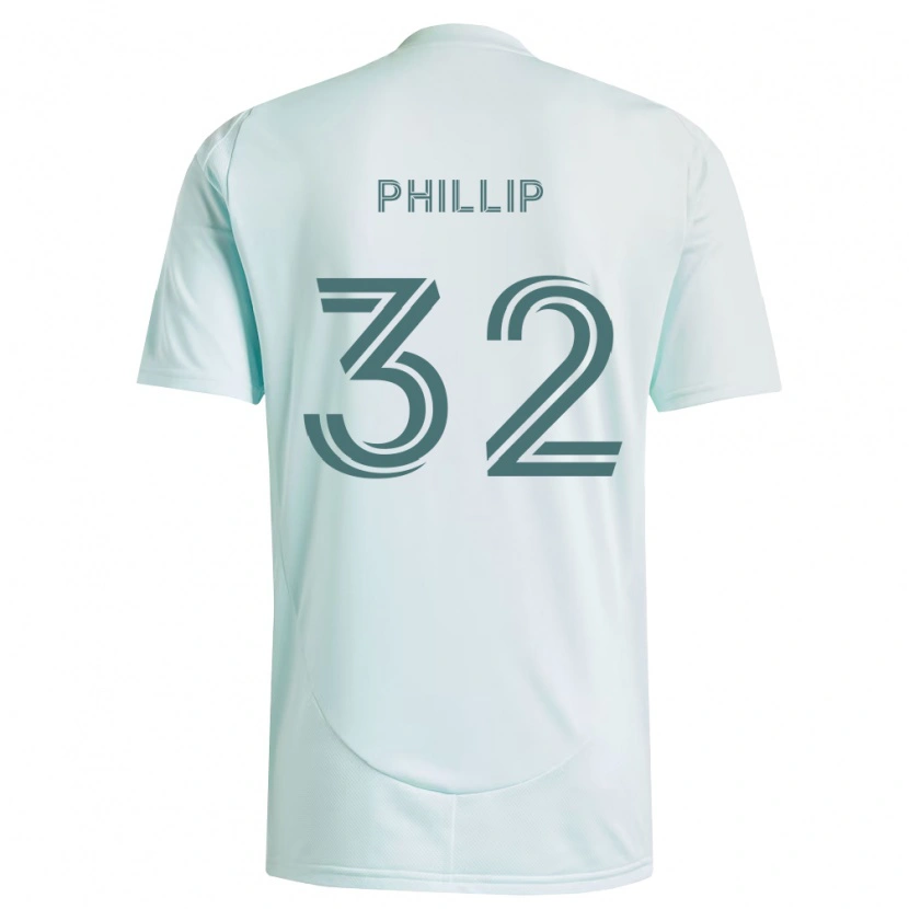Danxen Niño Camiseta Donavan Phillip #32 Blanco Verde Claro 2ª Equipación 2026/27 La Camisa