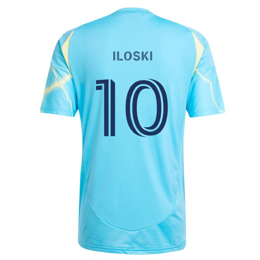 Danxen Niño Camiseta Milan Iloski #10 Azul Claro Negro Amarillo Claro 2ª Equipación 2026/27 La Camisa