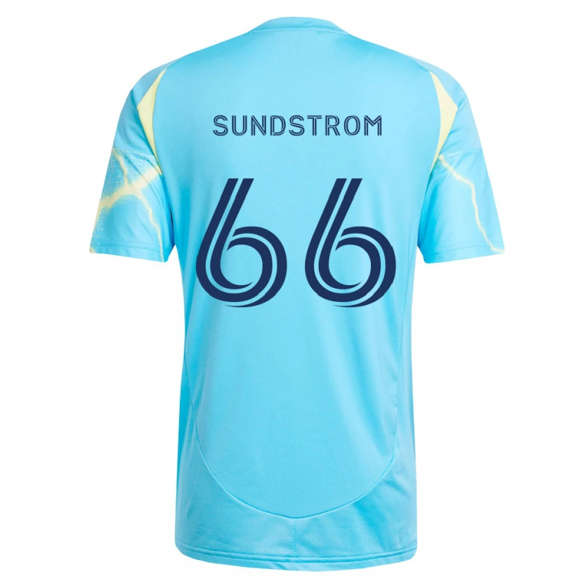 Danxen Niño Camiseta Finn Sundstrom #66 Azul Claro Negro Amarillo Claro 2ª Equipación 2026/27 La Camisa