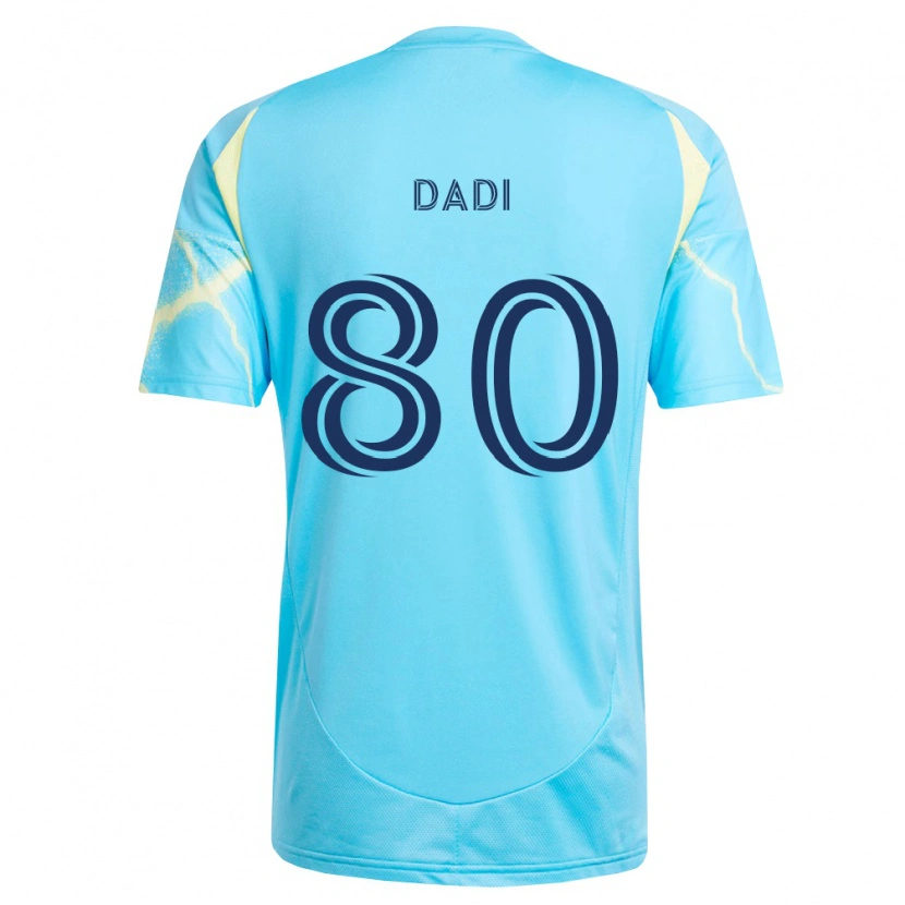 Danxen Niño Camiseta Paco Dadi #80 Azul Claro Negro Amarillo Claro 2ª Equipación 2026/27 La Camisa