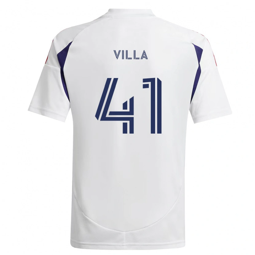 Danxen Niño Camiseta Gio Villa #41 Azul Real Rojo Marrón 2ª Equipación 2026/27 La Camisa
