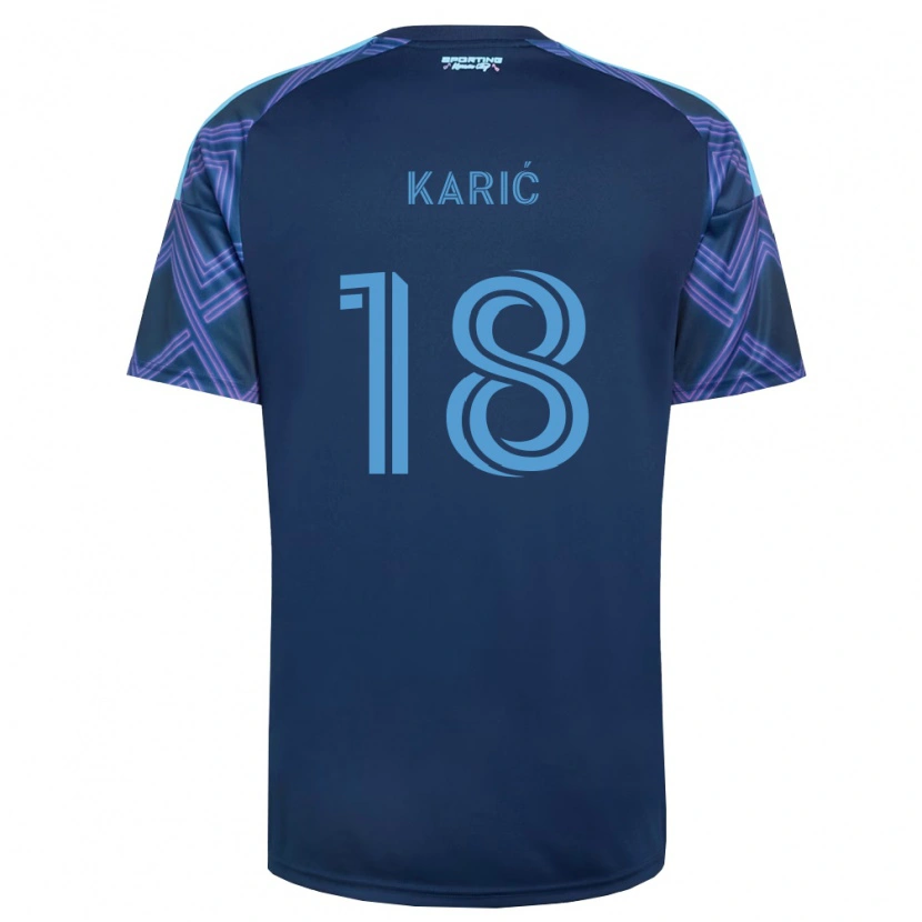 Danxen Niño Camiseta Emir Karić #18 Azul Real Morado 2ª Equipación 2026/27 La Camisa