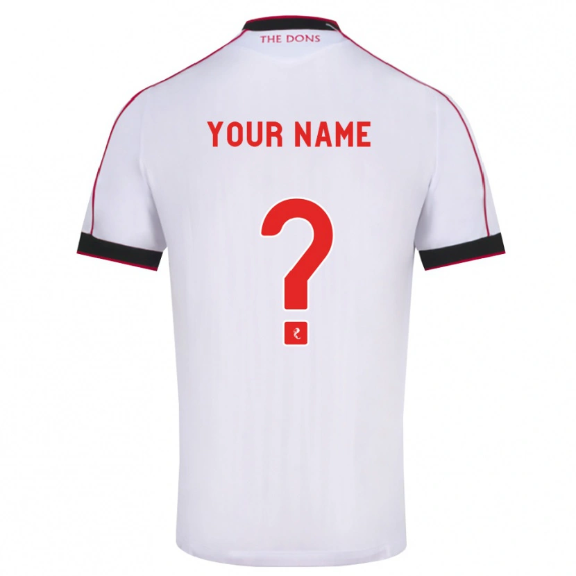 Danxen Niño Camiseta Su Nombre #0 Negro Rojo Blanco 2ª Equipación 2026/27 La Camisa