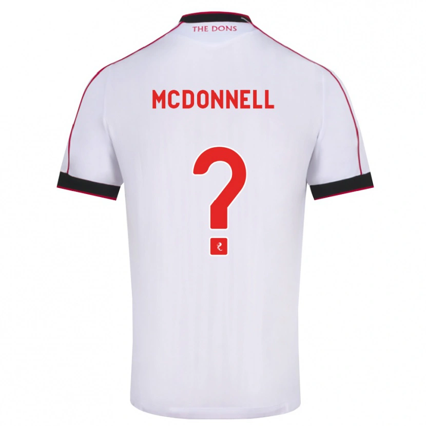 Danxen Niño Camiseta Noah Mcdonnell #0 Negro Rojo Blanco 2ª Equipación 2026/27 La Camisa
