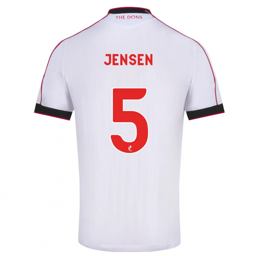 Danxen Niño Camiseta Richard Jensen #5 Negro Rojo Blanco 2ª Equipación 2026/27 La Camisa
