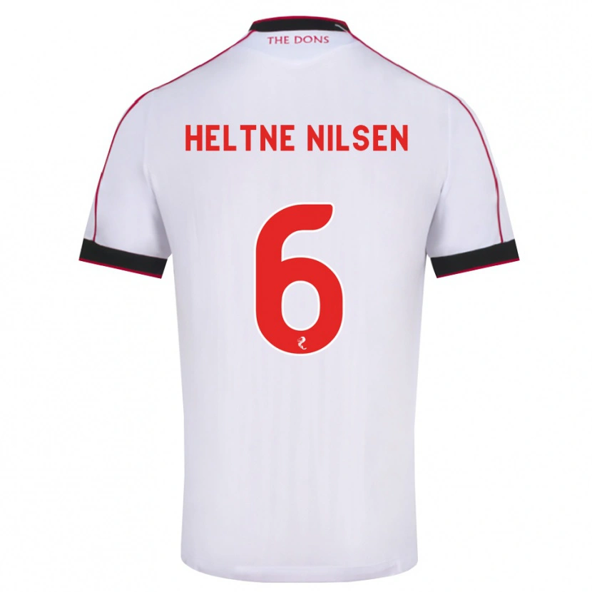 Danxen Niño Camiseta Sivert Heltne Nilsen #6 Negro Rojo Blanco 2ª Equipación 2026/27 La Camisa