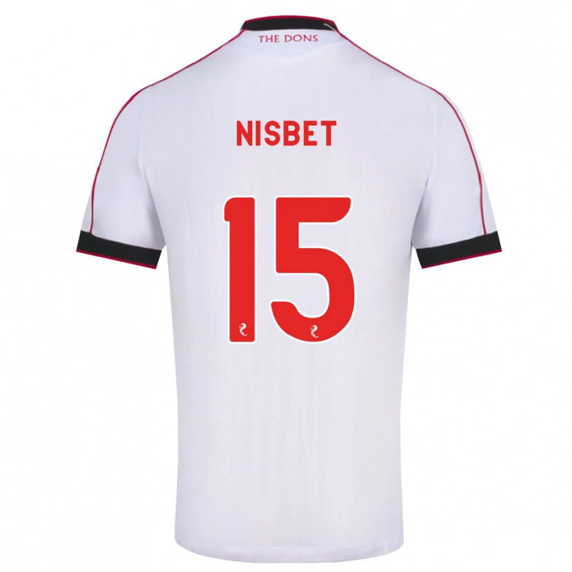 Danxen Niño Camiseta Kevin Nisbet #15 Negro Rojo Blanco 2ª Equipación 2026/27 La Camisa